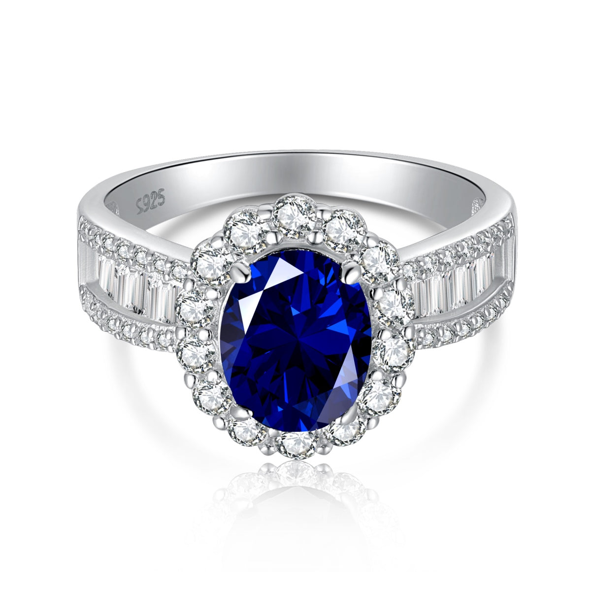 [Charm Aries Jewelry]1.5 Carat Dazzling Charming Oval Cut Banquet Ring
