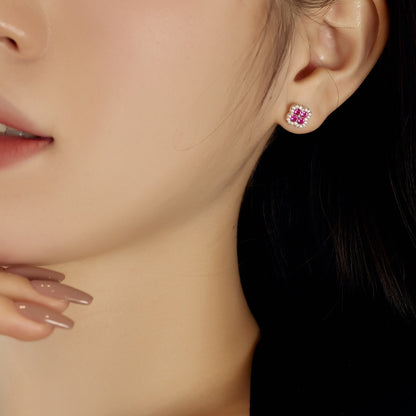 [Charm Aries Jewelry]Four-Leaf Charm Aries Flower Shaped Earrings