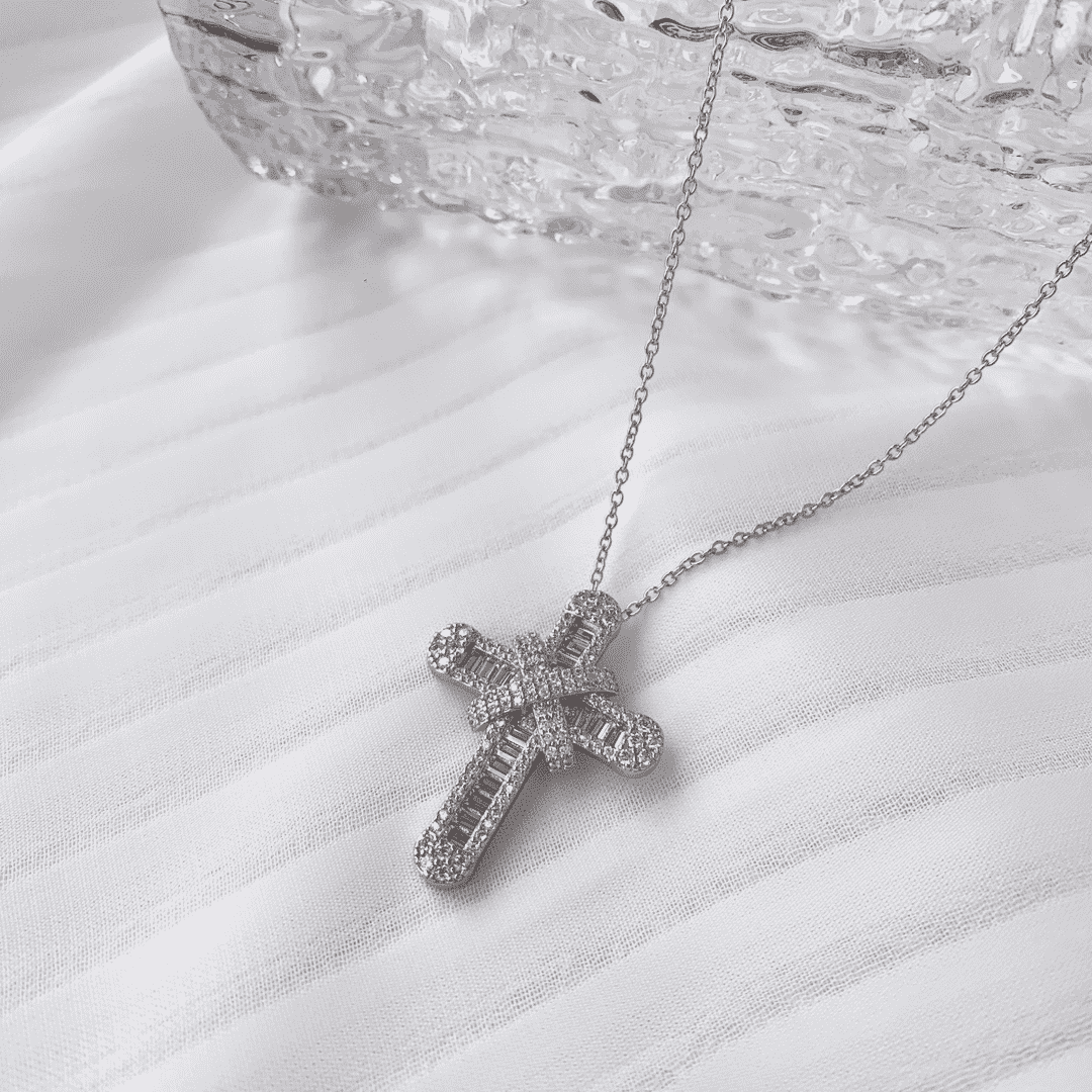 [Charm Aries Jewelry]Gypsophila With Dimonds Necklace