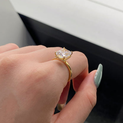 [Charm Aries Jewelry]4.0 Carat Ornate Enchanting Radiand Cut Banquet Ring