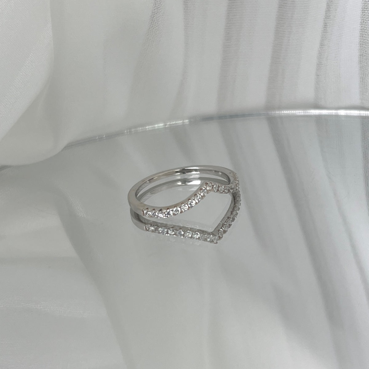 [Charm Aries Jewelry]Elaborate Tennis Band Ring