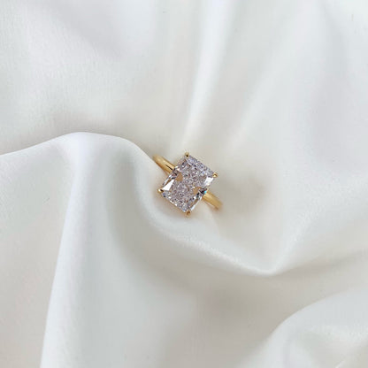[Charm Aries Jewelry]4.0 Carat Ornate Enchanting Radiand Cut Banquet Ring