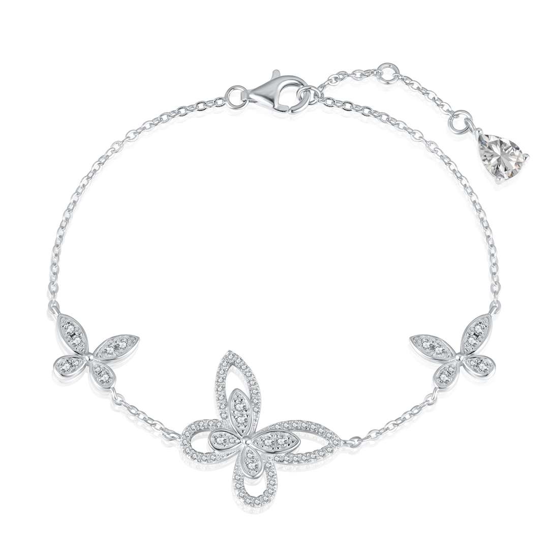 [Charm Aries Jewelry]Delicate Butterfly Pendant Bracelet