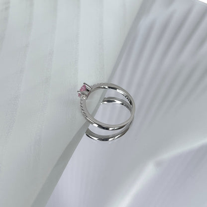 [Charm Aries Jewelry]0.5 Carat CaratEternity Charming Heart Shape Lover Ring