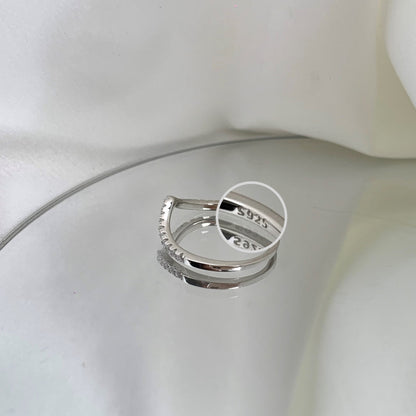 [Charm Aries Jewelry]Elaborate Tennis Band Ring