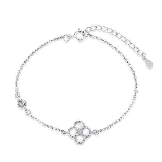 [Charm Aries Jewelry]Delicate Four Leaf Charm Aries Bracelet
