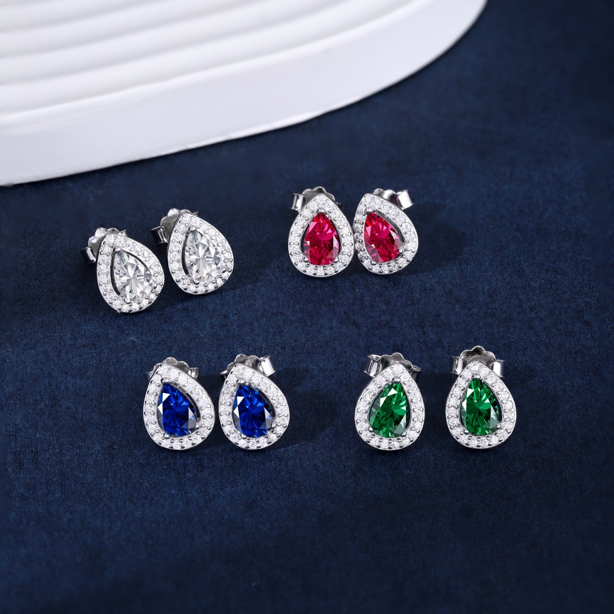 [Charm Aries Jewelry]Luxurious Water Drop Shape Earrings