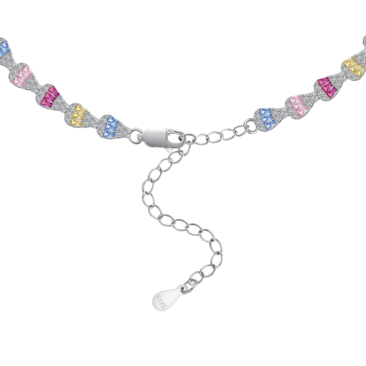 [Charm Aries Jewelry]Radiant Colorful Rainbow Necklace