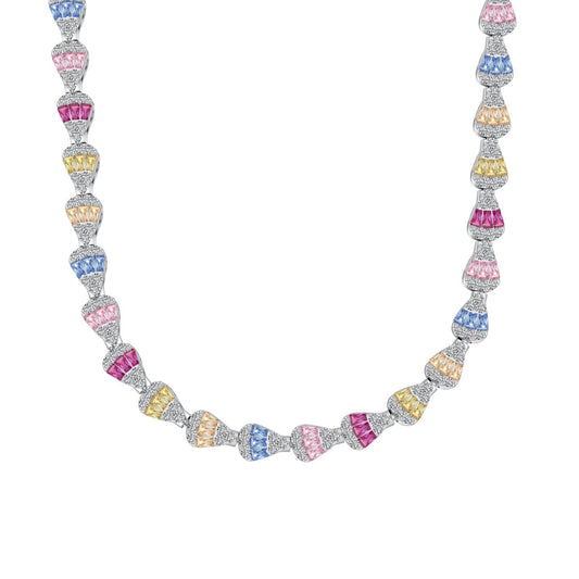 [Charm Aries Jewelry]Radiant Colorful Rainbow Necklace