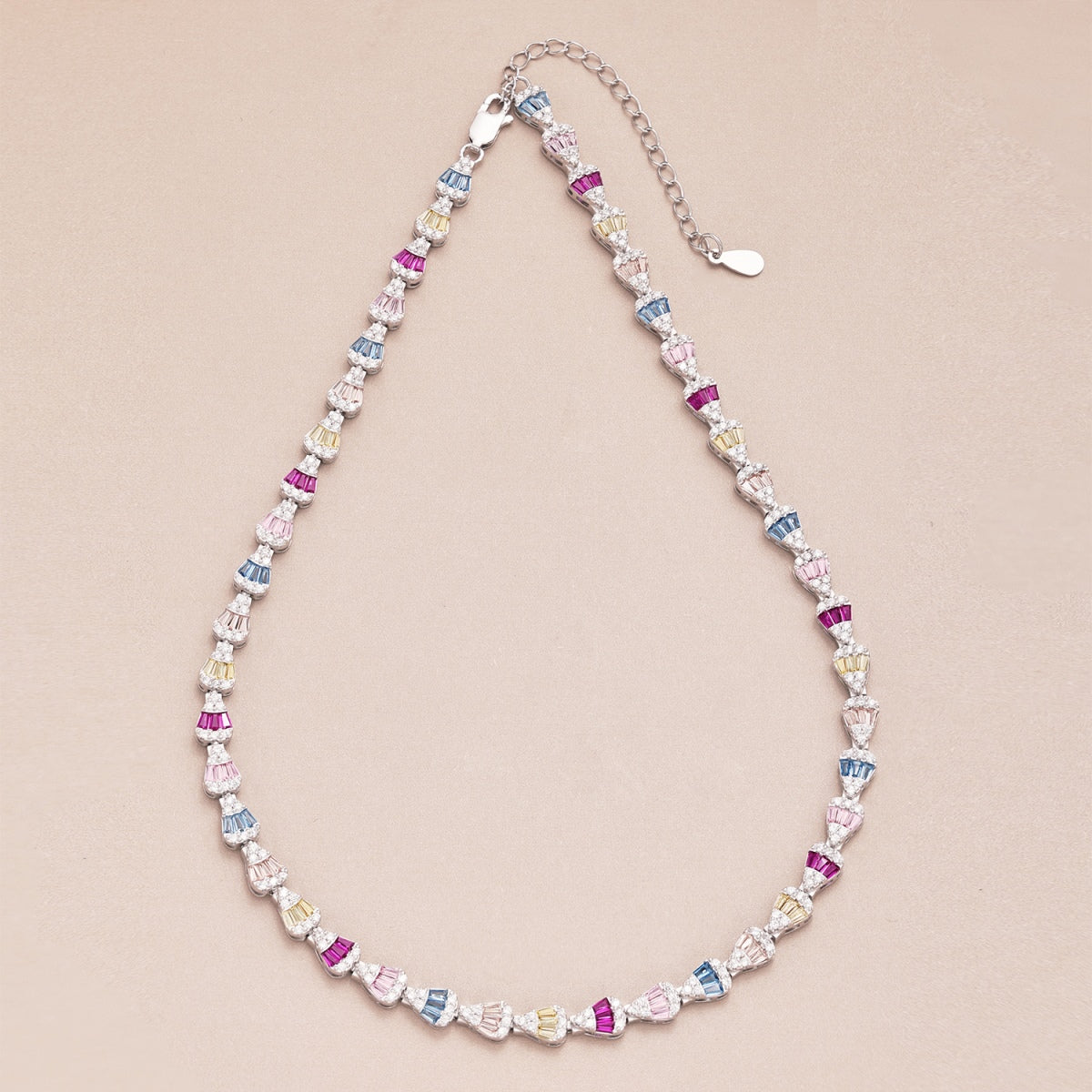 [Charm Aries Jewelry]Radiant Colorful Rainbow Necklace