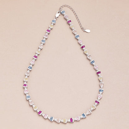 [Charm Aries Jewelry]Radiant Colorful Rainbow Necklace