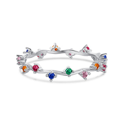 [Charm Aries Jewelry]Radiant Colorful Round Cut Daily Ring