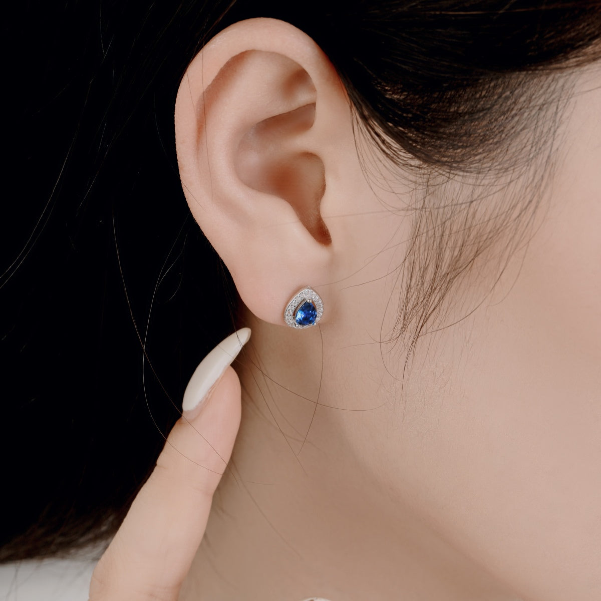 [Charm Aries Jewelry]Luxurious Water Drop Shape Earrings