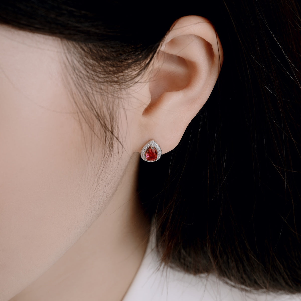 [Charm Aries Jewelry]Luxurious Water Drop Shape Earrings