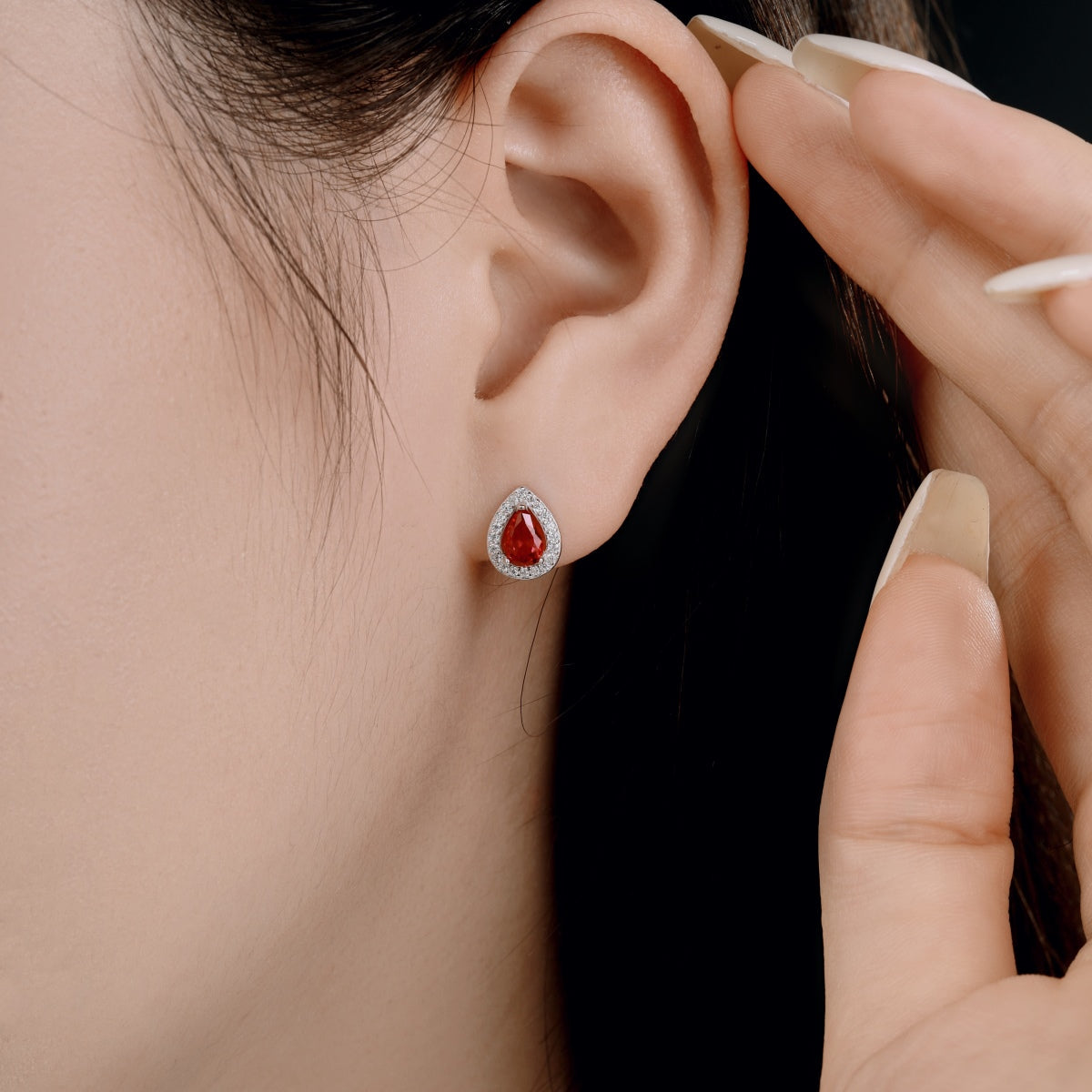 [Charm Aries Jewelry]Luxurious Water Drop Shape Earrings