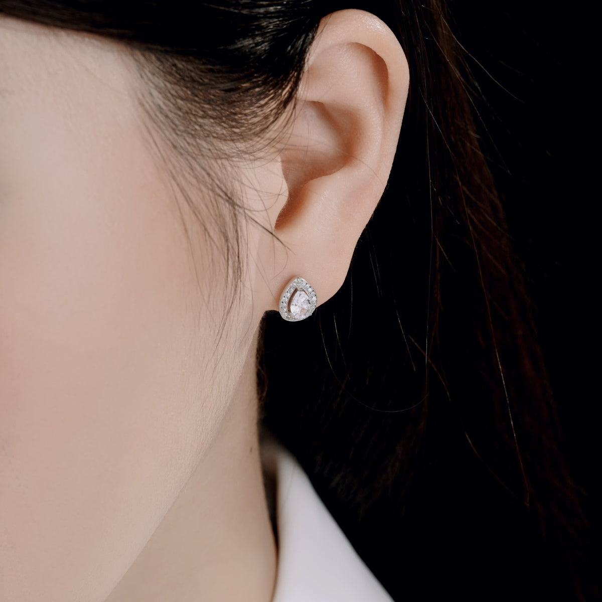 [Charm Aries Jewelry]Luxurious Water Drop Shape Earrings