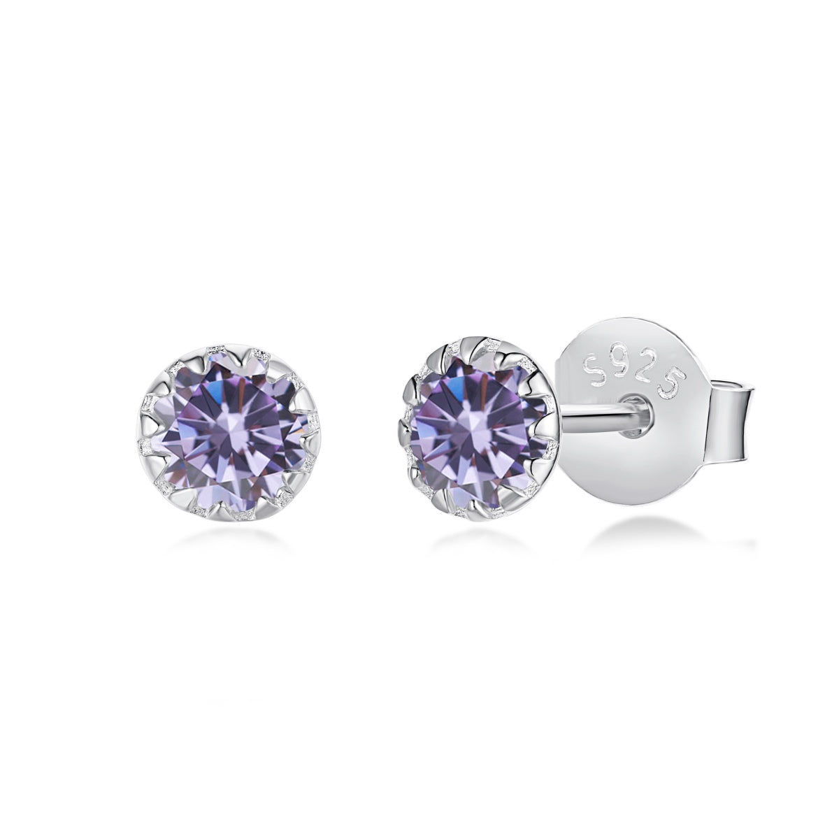 [Charm Aries Jewelry]Sparkling Colorful Round Shape Earrings