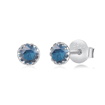 [Charm Aries Jewelry]Sparkling Colorful Round Shape Earrings
