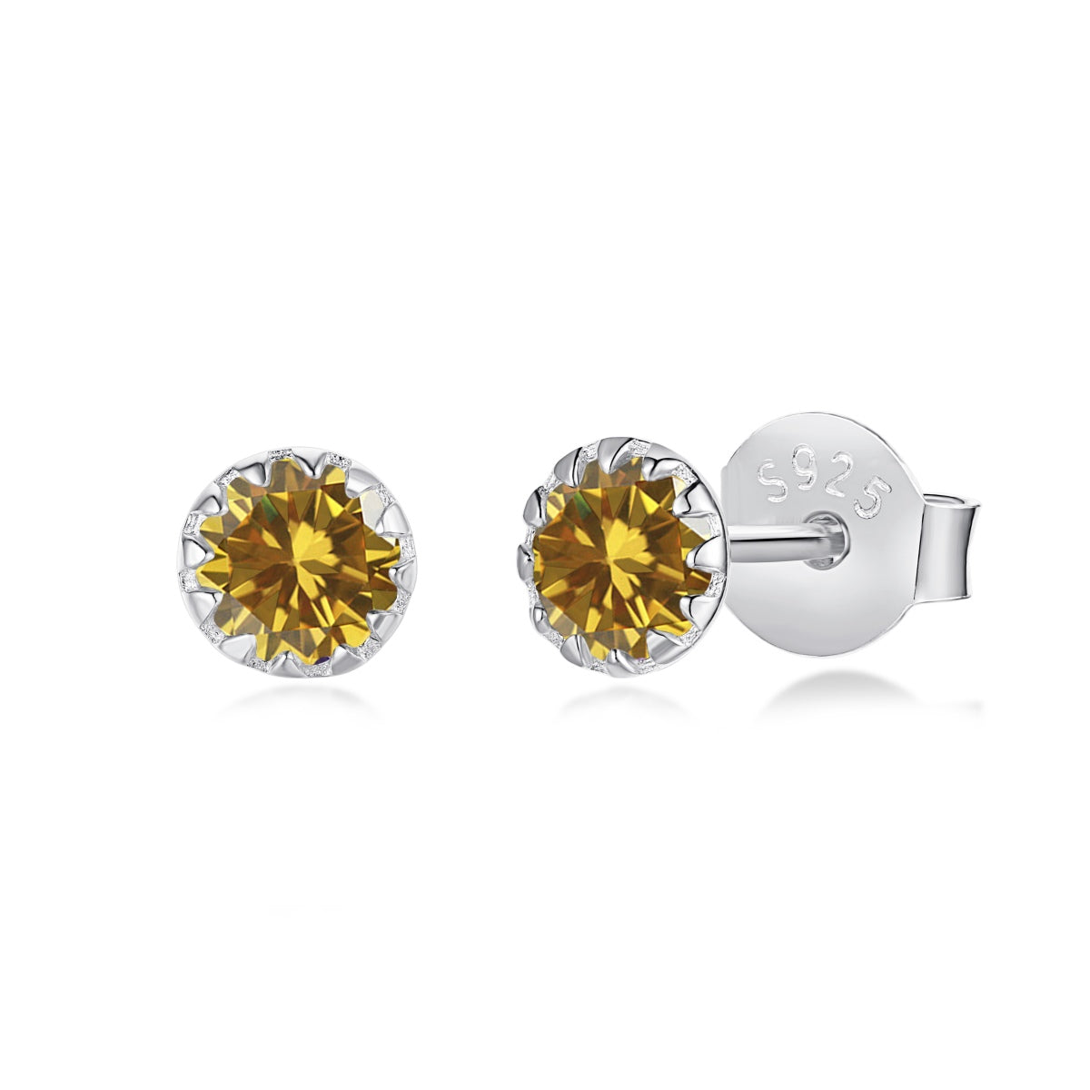 [Charm Aries Jewelry]Sparkling Colorful Round Shape Earrings