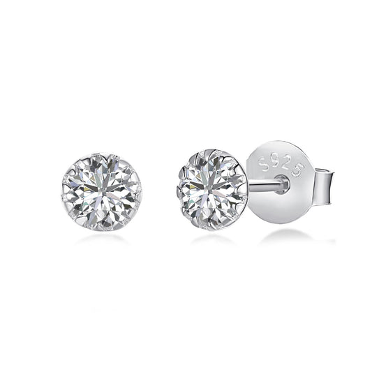 [Charm Aries Jewelry]Sparkling Colorful Round Shape Earrings