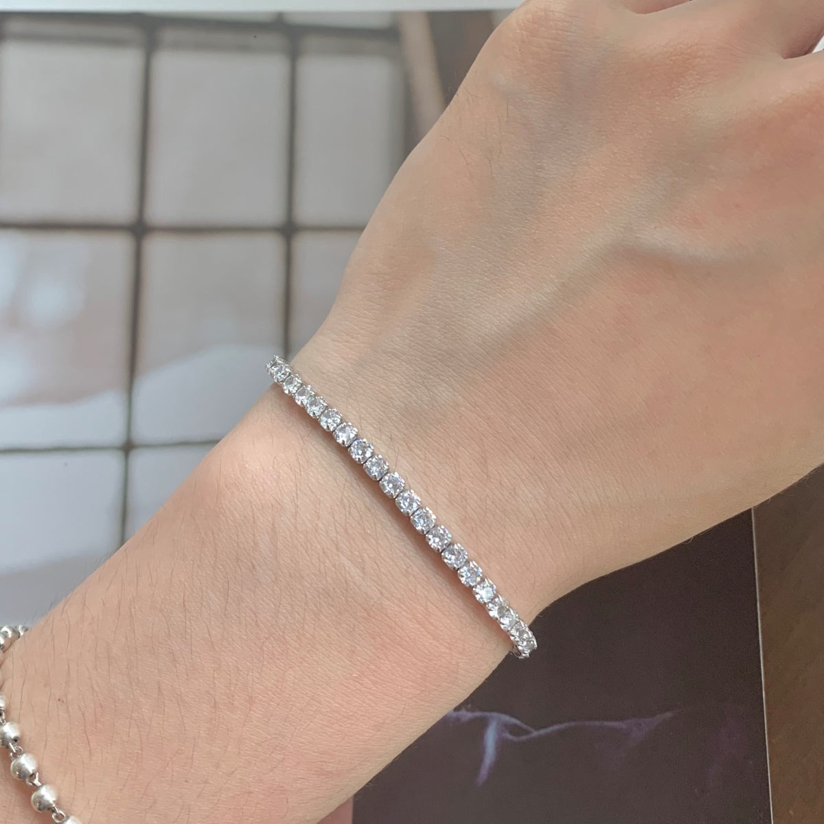 [Charm Aries Jewelry]Sparkling Round Cut Daily Bracelet