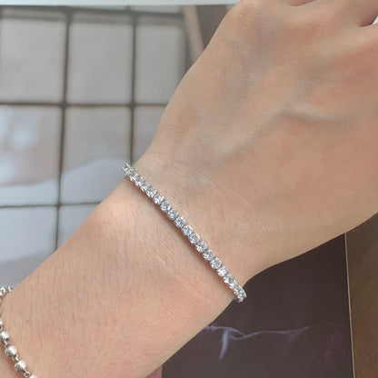 [Charm Aries Jewelry]Sparkling Round Cut Daily Bracelet