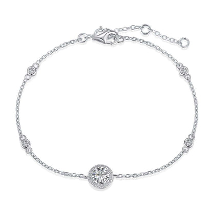 [Charm Aries Jewelry]Dazzling Round Cut Shape Bracelet