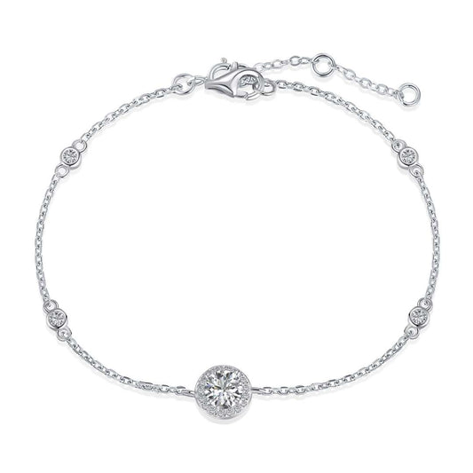 [Charm Aries Jewelry]Dazzling Round Cut Shape Bracelet