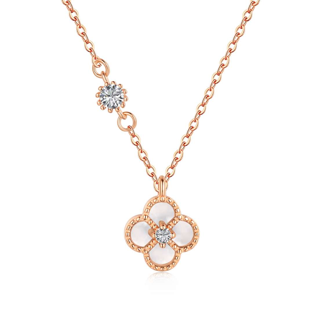 [Charm Aries Jewelry]Delicate Flower Shape Necklace