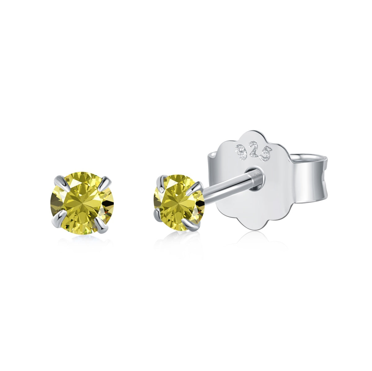 [Charm Aries Jewelry]Delicate Solitaire Earrings