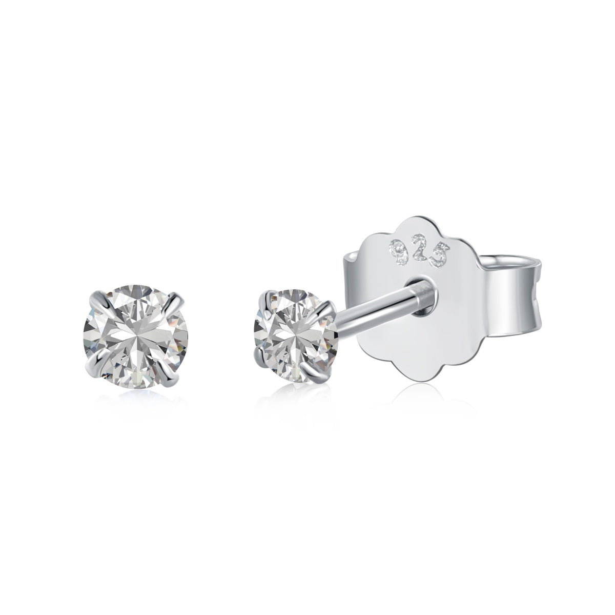 [Charm Aries Jewelry]Delicate Solitaire Earrings