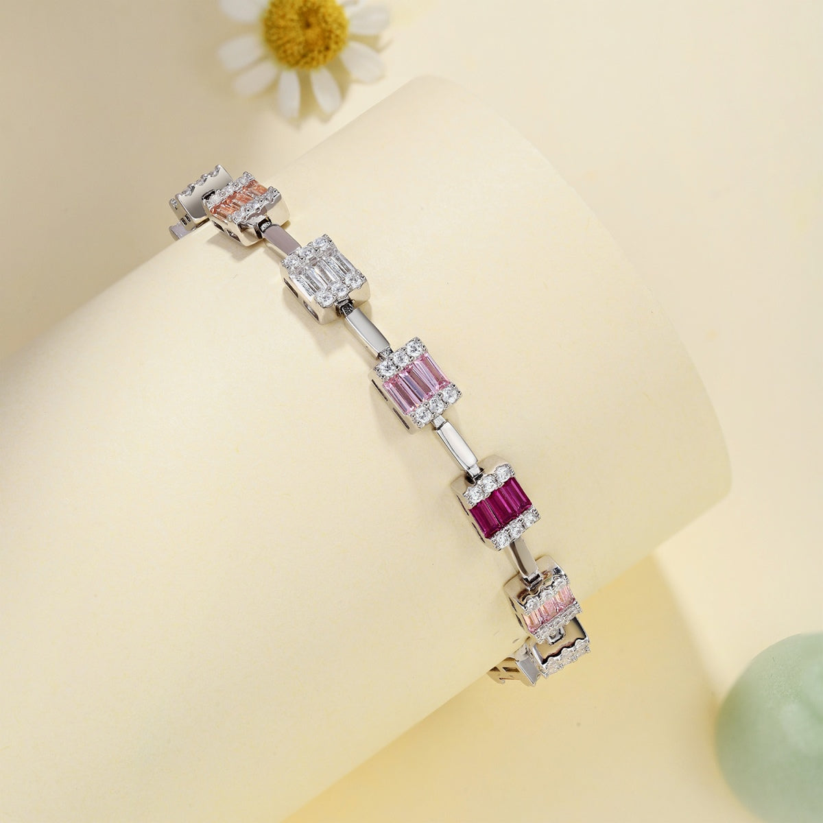 [Charm Aries Jewelry]Dainty Charming Emerald Cut Daily Bracelet