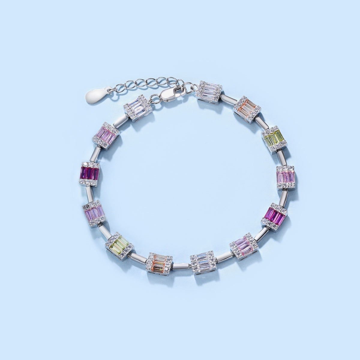 [Charm Aries Jewelry]Dainty Charming Emerald Cut Daily Bracelet