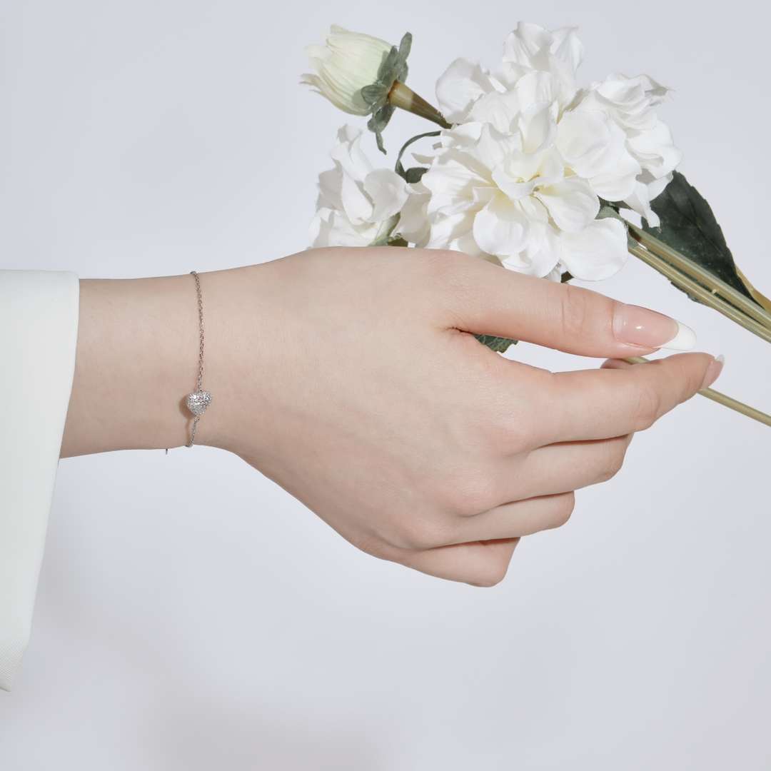 [Charm Aries Jewelry]Heart-Shaped Gentle and Versatile Bracelet