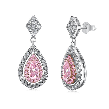 [Charm Aries Jewelry]Ornate Delicate Water Drop Shape Banquet Earrings