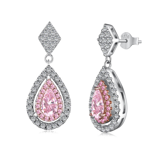 [Charm Aries Jewelry]Ornate Delicate Water Drop Shape Banquet Earrings