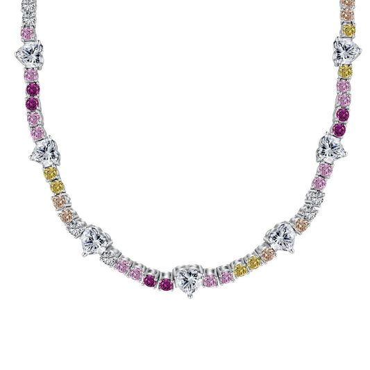[Charm Aries Jewelry]Delicate Colorful Rainbow Tennis Chain