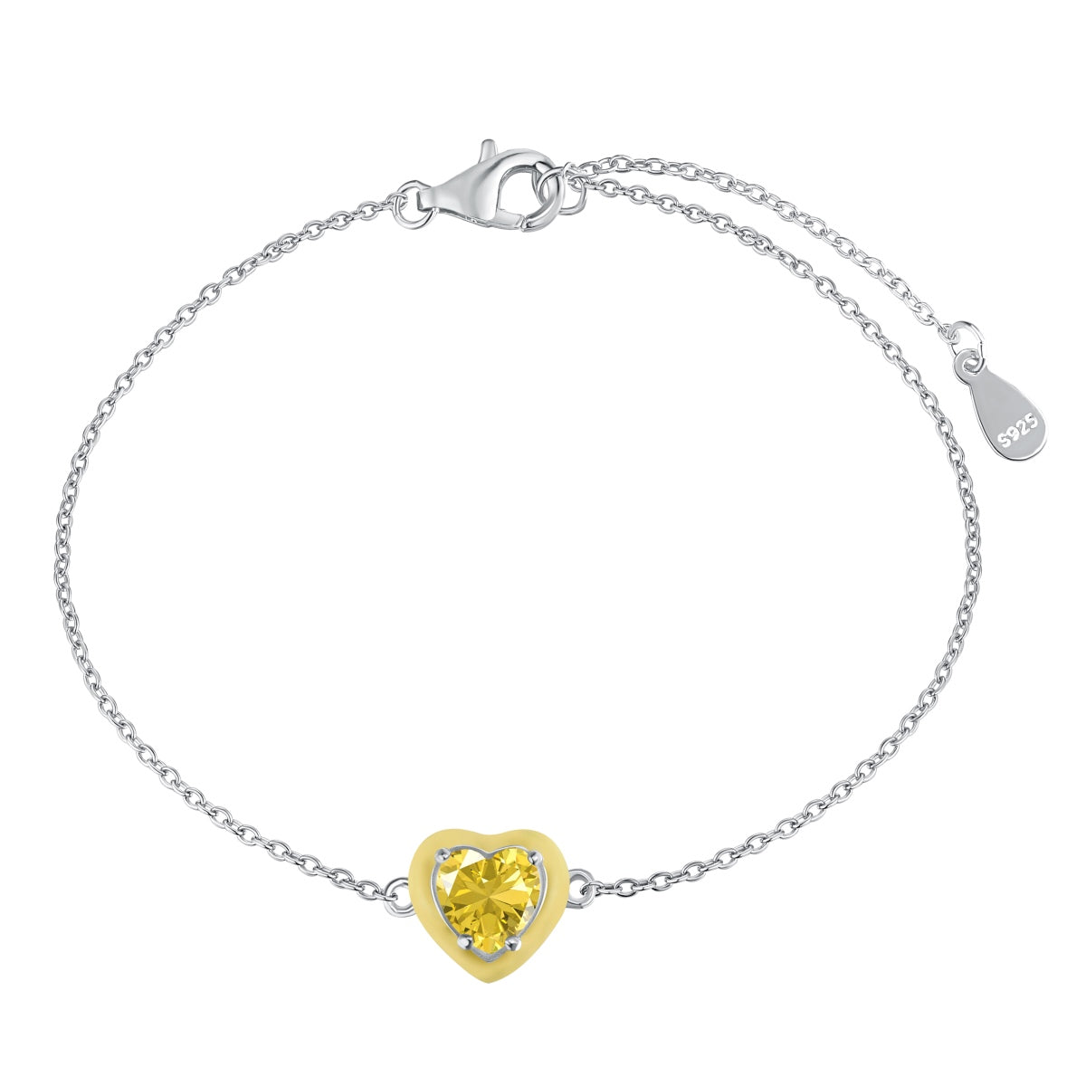 [Charm Aries Jewelry]Sparkling Romantic Heart Shape Lover Bracelet