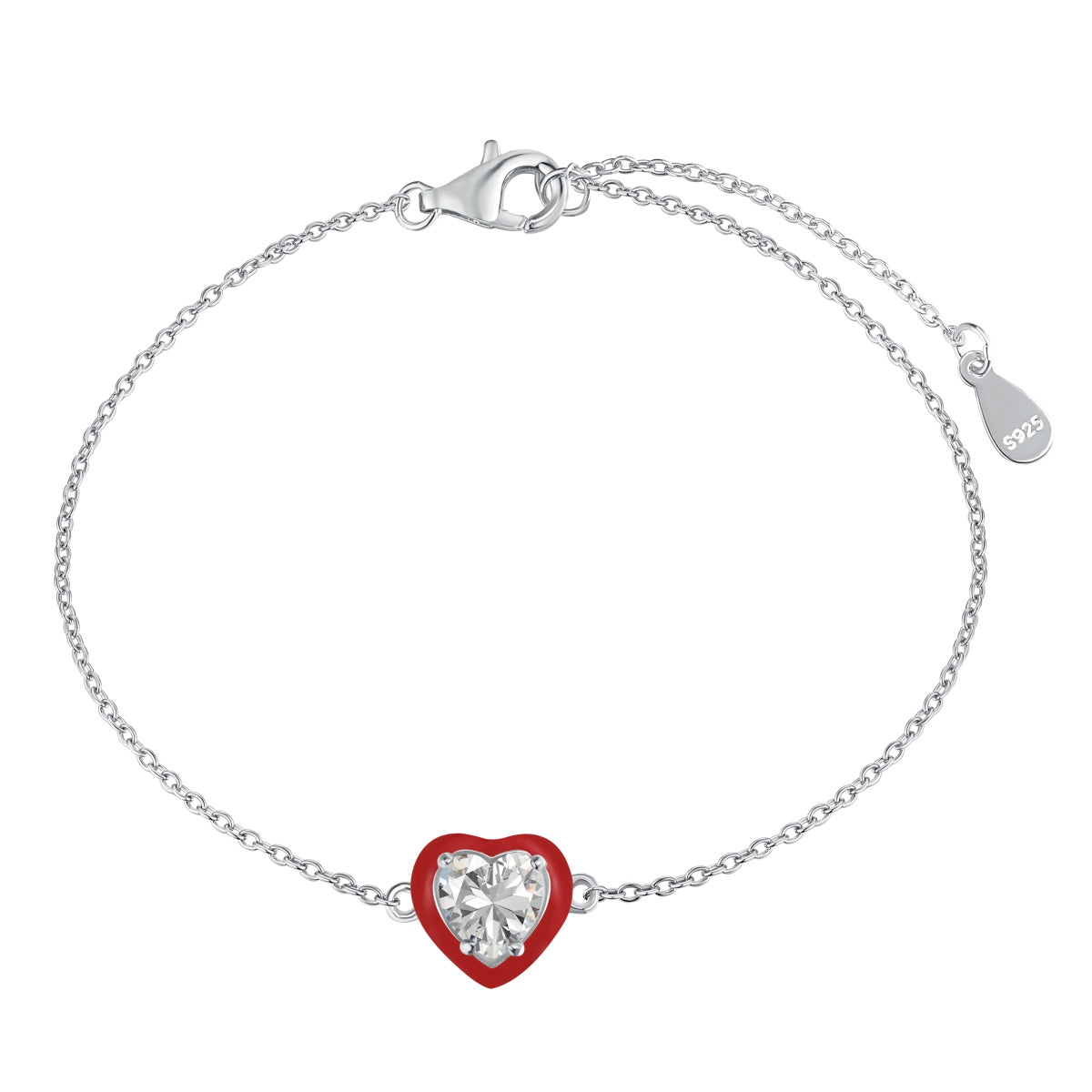 [Charm Aries Jewelry]Sparkling Romantic Heart Shape Lover Bracelet
