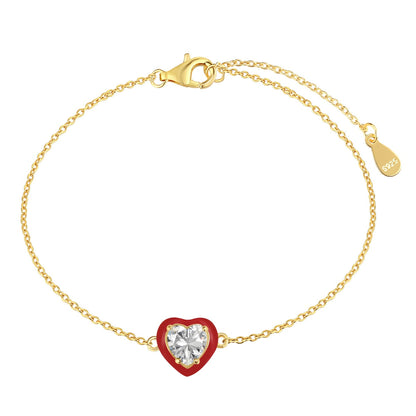 [Charm Aries Jewelry]Sparkling Romantic Heart Shape Lover Bracelet