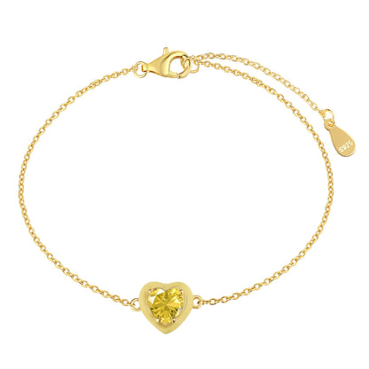 [Charm Aries Jewelry]Sparkling Romantic Heart Shape Lover Bracelet