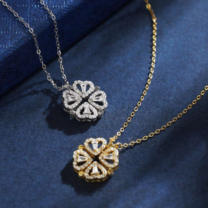 [Charm Aries Jewelry]Ornate Heart Cut Flower Shape Necklace