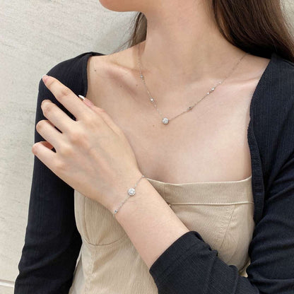 [Charm Aries Jewelry]Dazzling Round Cut Shape Bracelet