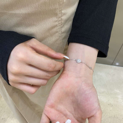 [Charm Aries Jewelry]Dazzling Round Cut Shape Bracelet