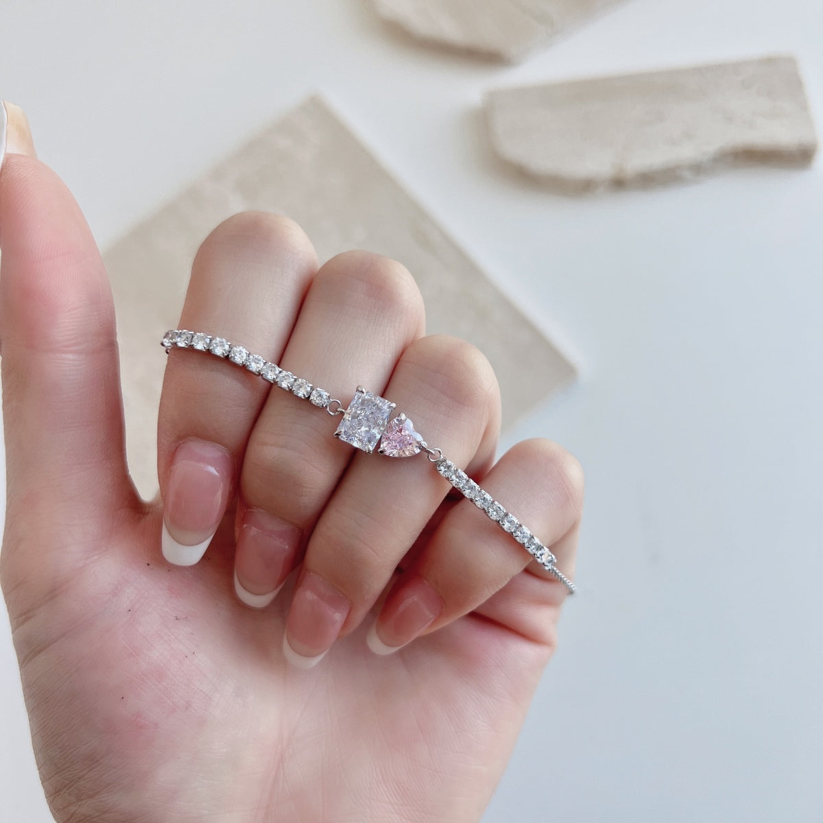 [Charm Aries Jewelry]Dazzling Unique Multi Shape Lover Bracelet