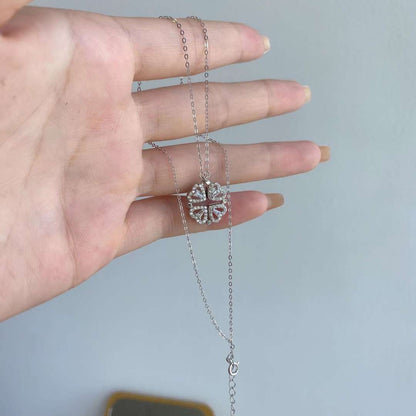 [Charm Aries Jewelry]Ornate Heart Cut Flower Shape Necklace