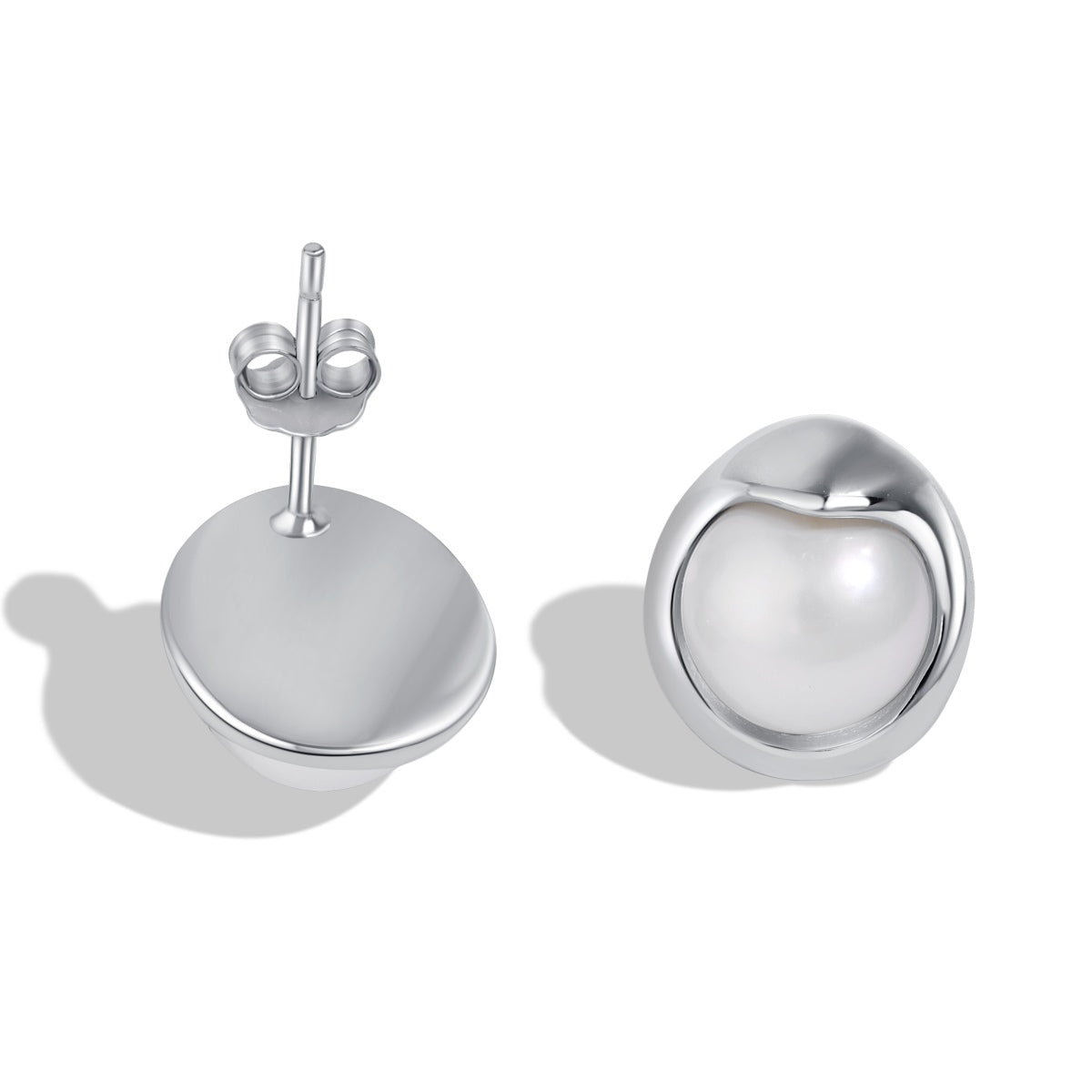 [Charm Aries Jewelry]Dainty Bread Pearl Earrings