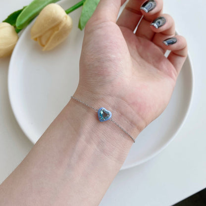 [Charm Aries Jewelry]Sparkling Romantic Heart Shape Lover Bracelet