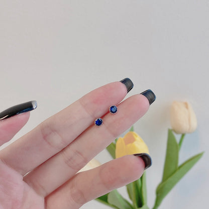 [Charm Aries Jewelry]Sparkling Colorful Round Shape Earrings