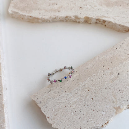 [Charm Aries Jewelry]Radiant Colorful Round Cut Daily Ring